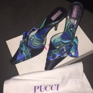 Emilio Pucci Satin Slides